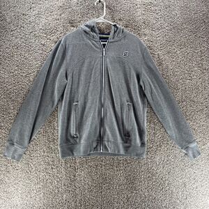 Peloton X Fourlaps Jacket Mens Medium Gray Full Zip Hoodie Sweatshirt Adult Logo